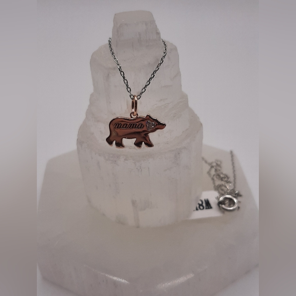 N40 Plated Mama Bear Necklace- Charmed Aroma